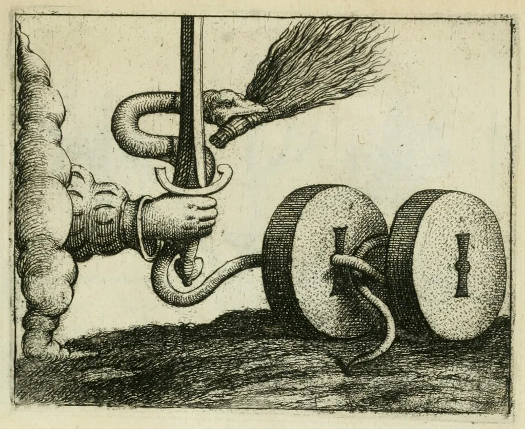 An illustration from Prognosticatio eximii doctoris Theophrasti Paracelsi, 1560, leaf 13