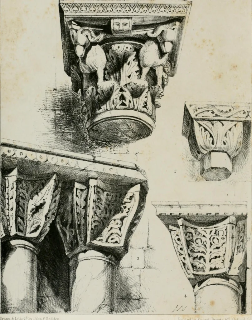 An illustration from Progress in art and architecture : with precedents for ornament, 1852, leaf 5