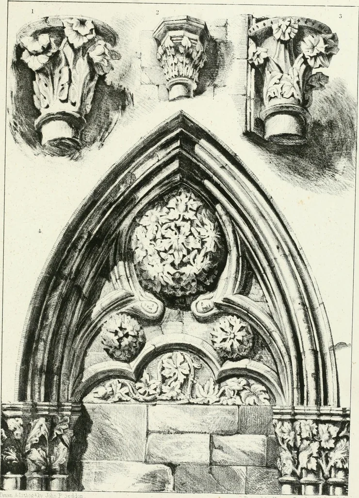 An illustration from Progress in art and architecture : with precedents for ornament, 1852, leaf 82