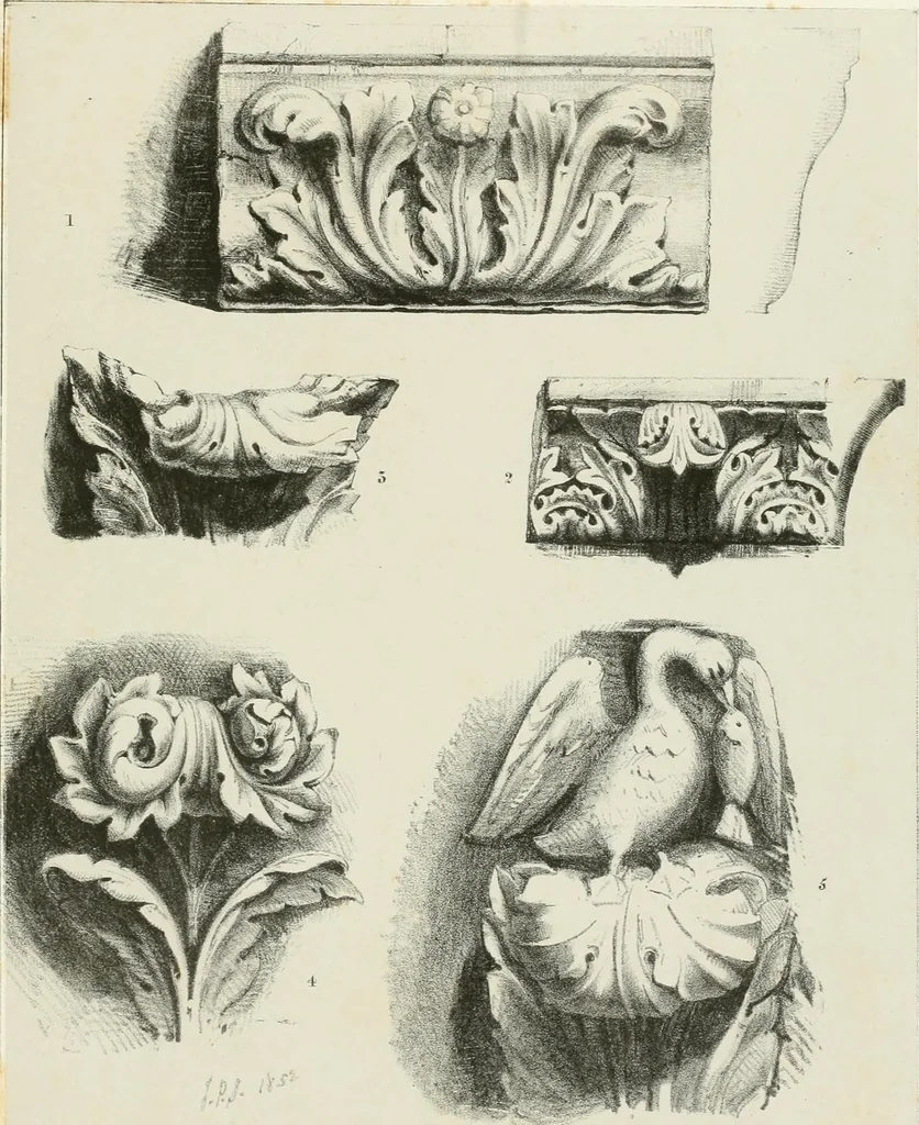 An illustration from Progress in art and architecture : with precedents for ornament, 1852, leaf 90