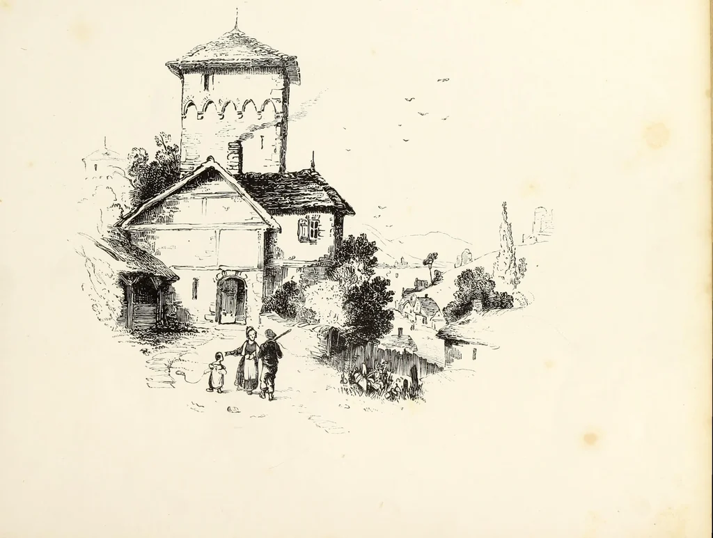 An illustration from The progressive drawing-book : containing a series of easy and comprehensive lessons for drawing landscape, architecture, the human figure, shipping, and animals, &c. without the aid of a master : also, a complete treatise on perspective, with nearly three hundred engravings, 1853, leaf 128