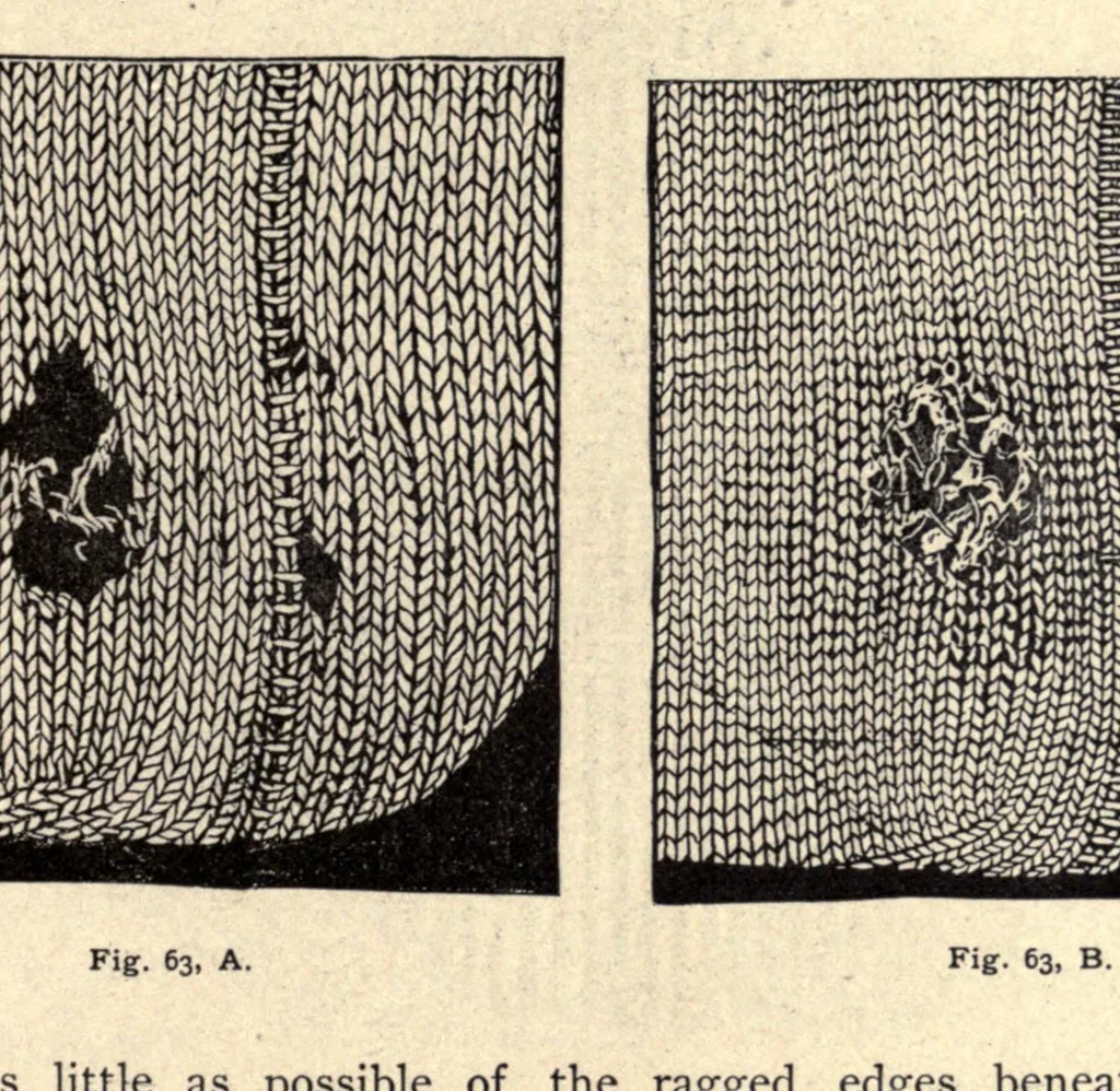 An illustration from Progressive lessons in the art and practice of needlework for use in schools, 1893, leaf 91