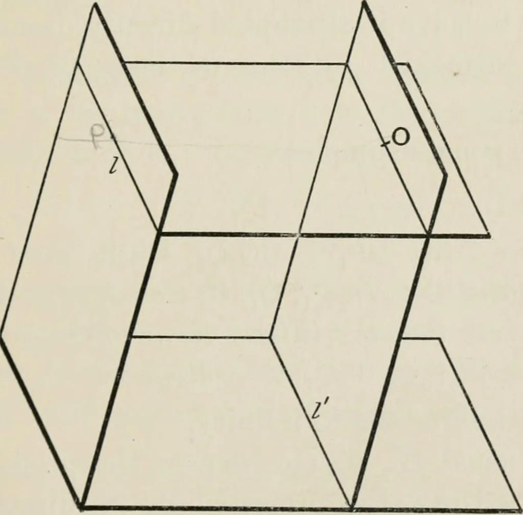 An illustration from Projective geometry for use in colleges and schools, 1911, leaf 30