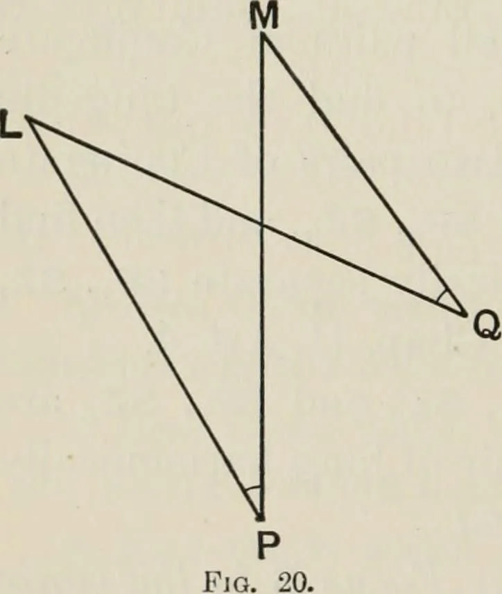 An illustration from Projective geometry for use in colleges and schools, 1911, leaf 57