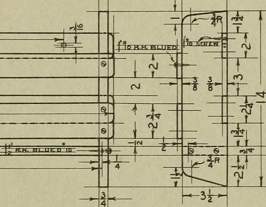 An illustration from Projects for beginning woodwork and mechanical drawing, 1912, leaf 104