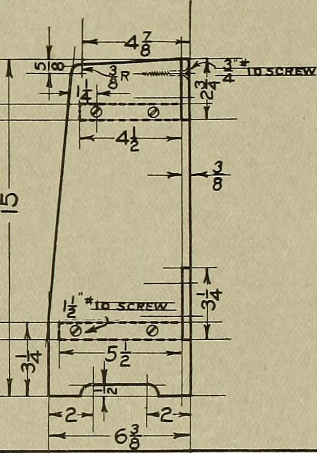 An illustration from Projects for beginning woodwork and mechanical drawing, 1912, leaf 108