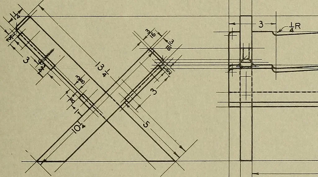 An illustration from Projects for beginning woodwork and mechanical drawing, 1912, leaf 116