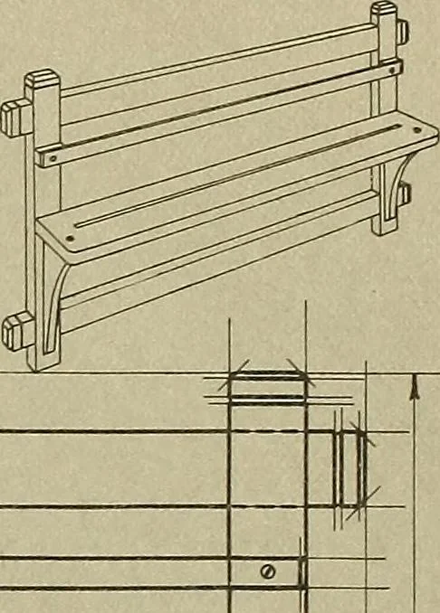 An illustration from Projects for beginning woodwork and mechanical drawing, 1912, leaf 130