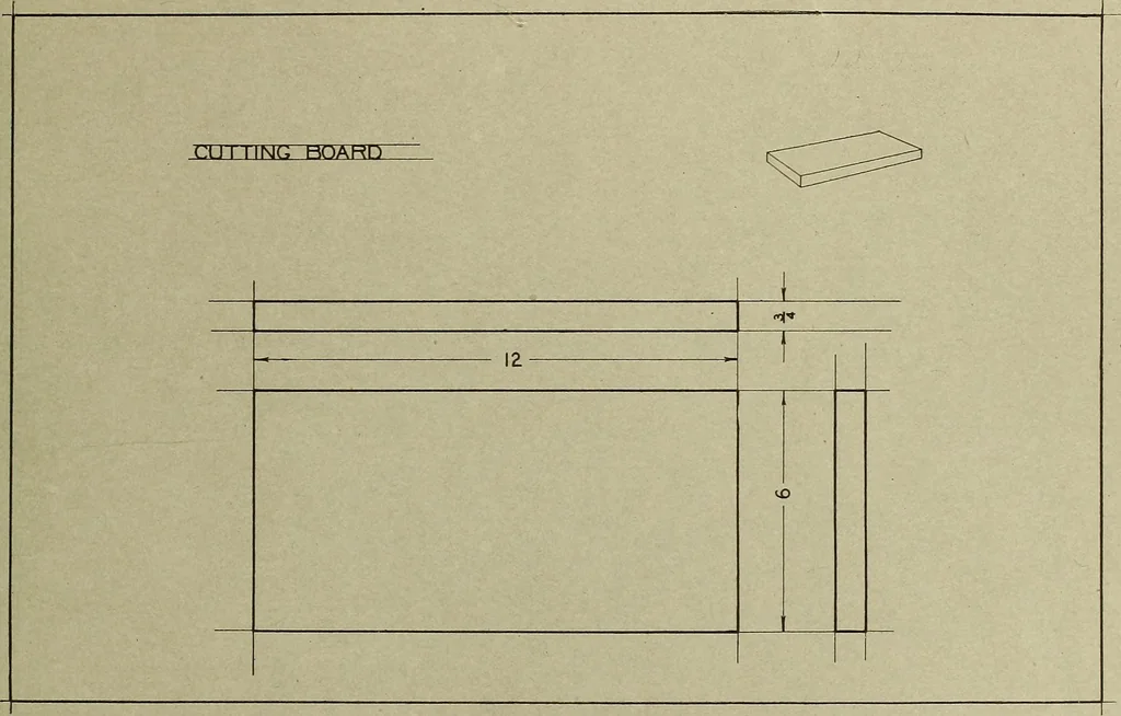 An illustration from Projects for beginning woodwork and mechanical drawing, 1912, leaf 42