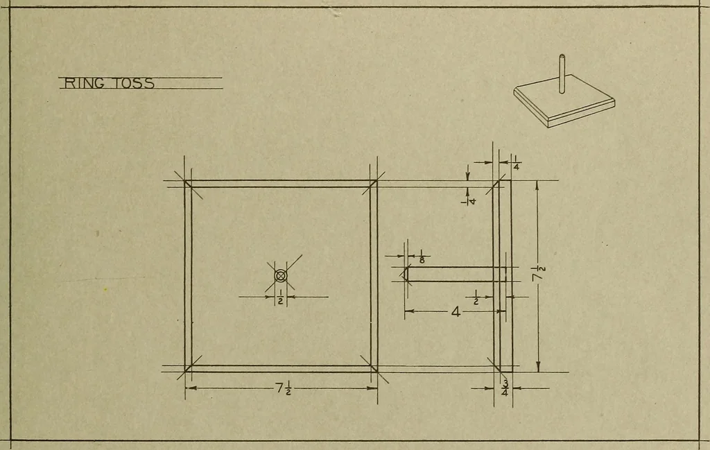 An illustration from Projects for beginning woodwork and mechanical drawing, 1912, leaf 50