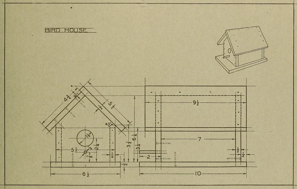 An illustration from Projects for beginning woodwork and mechanical drawing, 1912, leaf 74