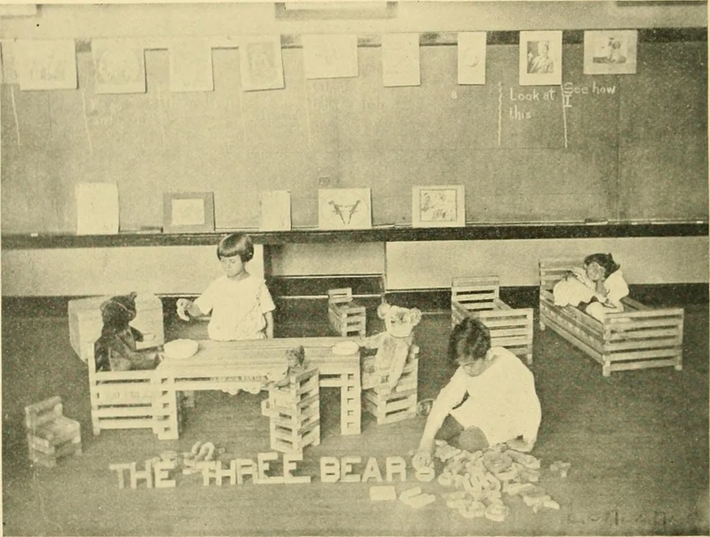 An illustration from Projects and games in the primary grades, 1922, leaf 23