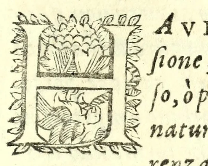 An illustration from Prologhi di Domenico Bruni, detto Fuluio, comico di Madama sereniss. principessa di Piemonte, 1623, leaf 5