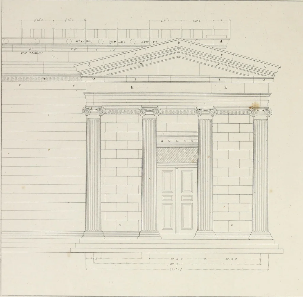 An illustration from Prolusiones architectonicæ, or, Essays on subjects connected with Grecian and Roman architecture, 1837, leaf 52