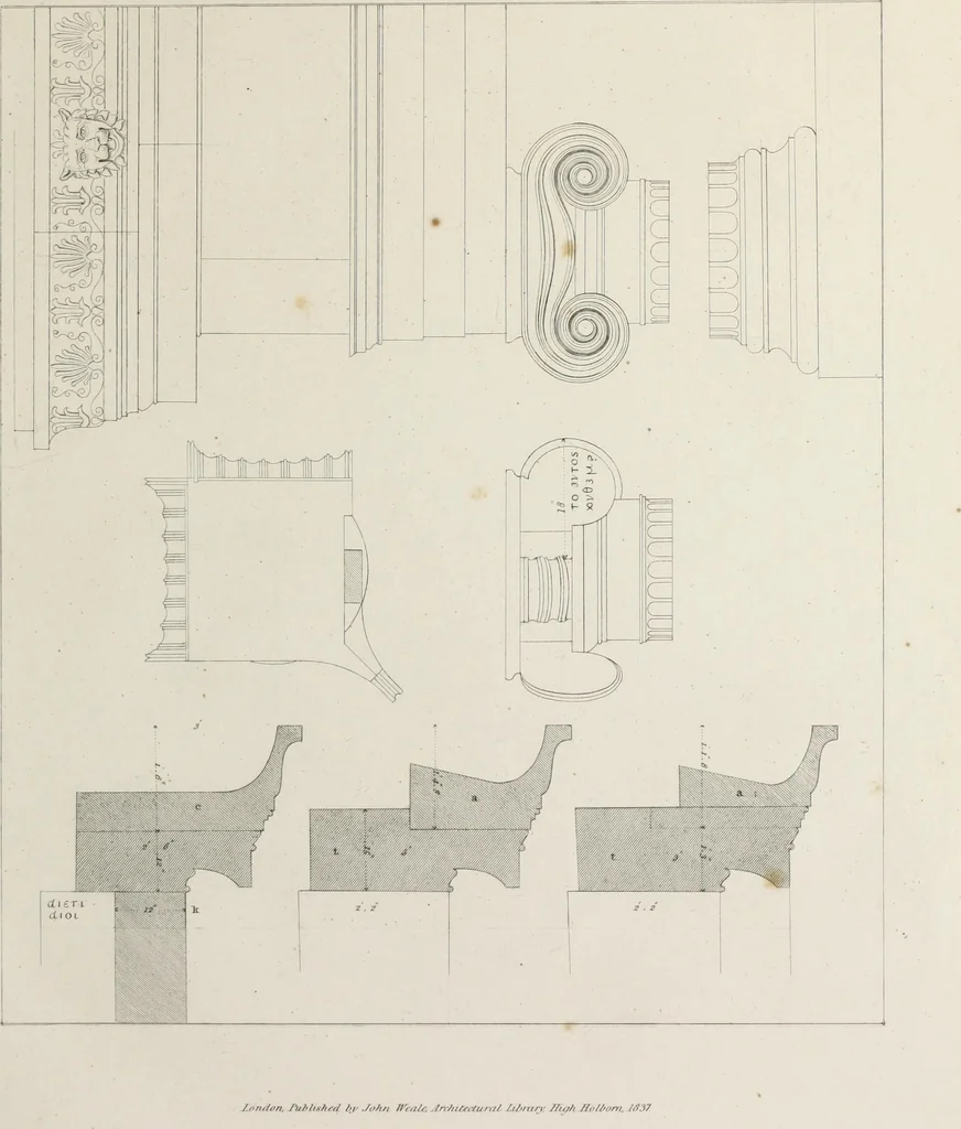 An illustration from Prolusiones architectonicæ, or, Essays on subjects connected with Grecian and Roman architecture, 1837, leaf 54