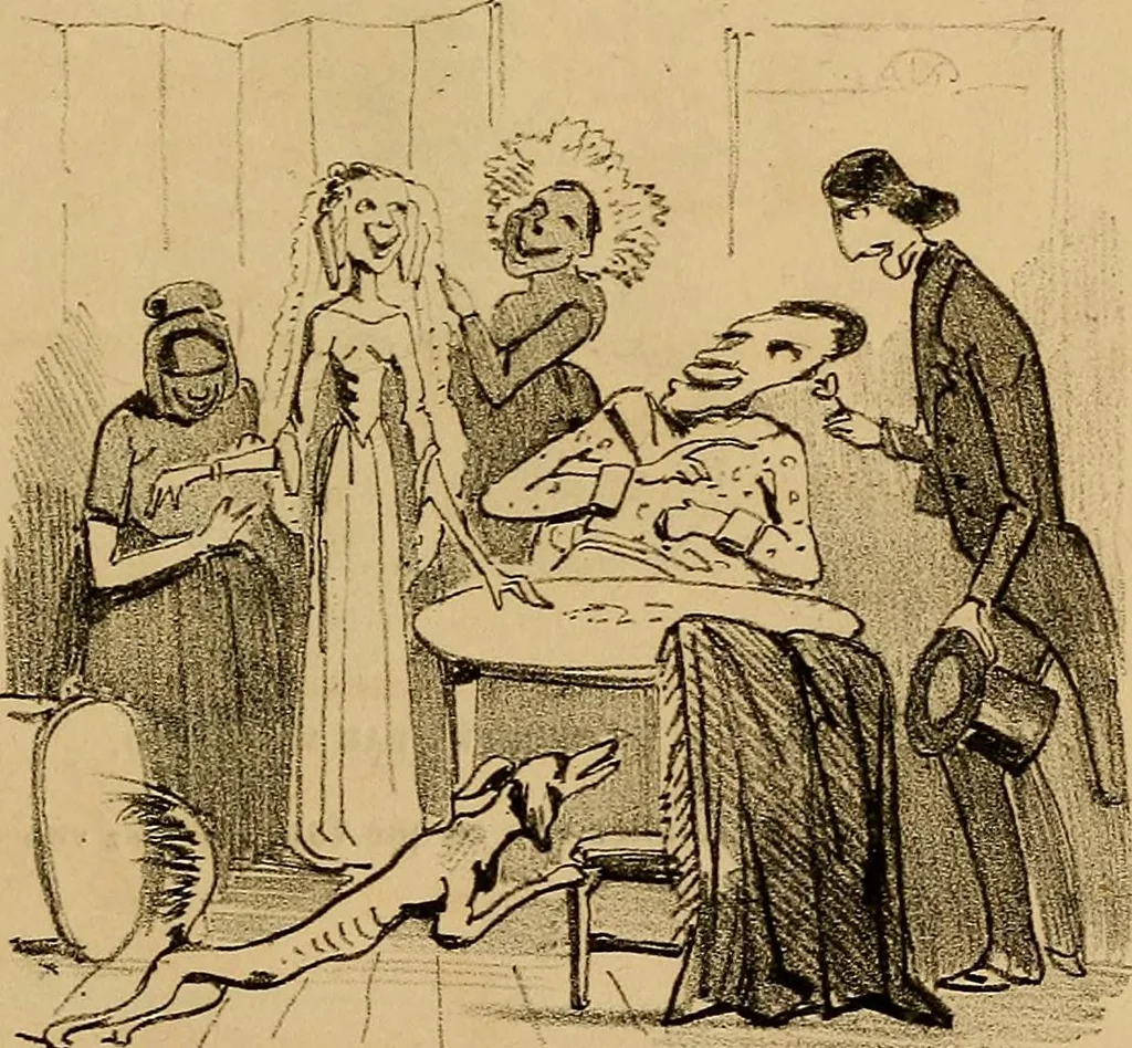An illustration from Promenade charivarique au Salon de Bruxelles 1845, 1845, leaf 14
