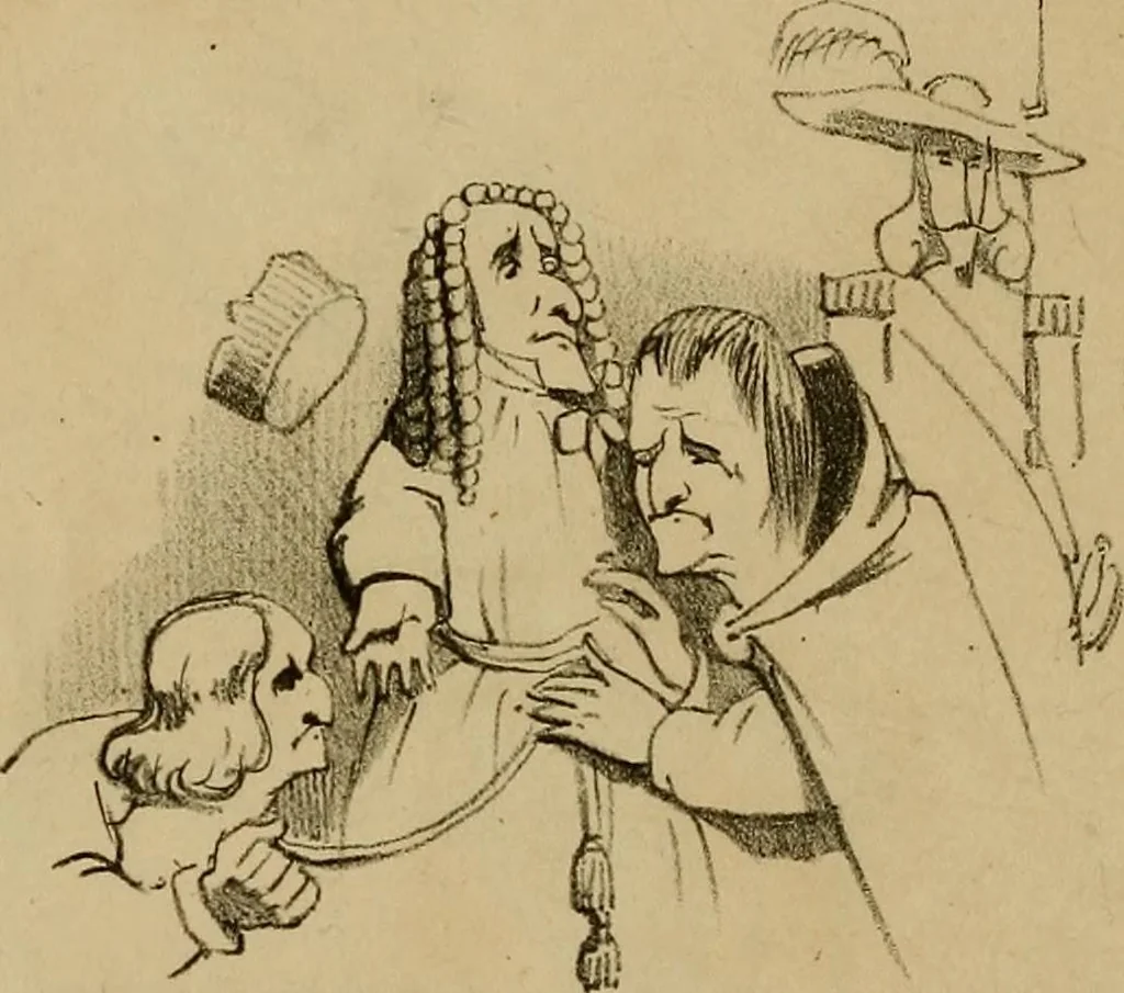 An illustration from Promenade charivarique au Salon de Bruxelles 1845, 1845, leaf 17