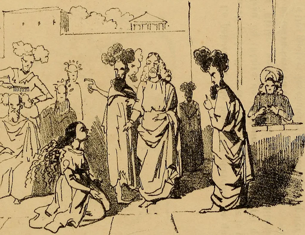 An illustration from Promenade charivarique au Salon de Bruxelles 1845, 1845, leaf 42