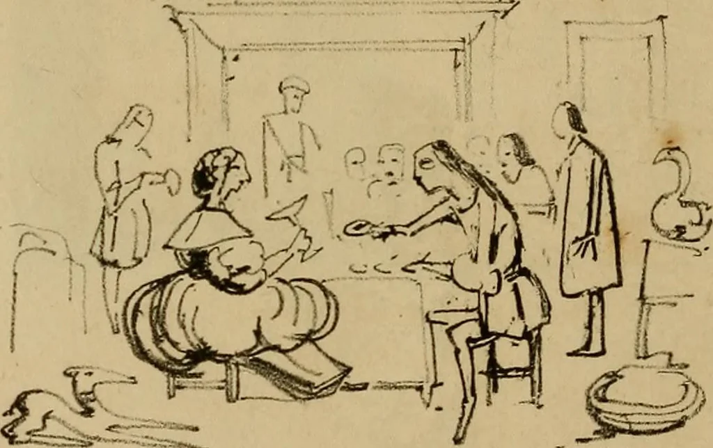 An illustration from Promenade charivarique au Salon de Bruxelles 1845, 1845, leaf 57