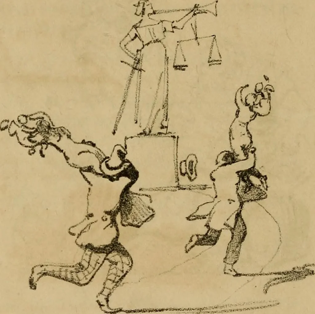 An illustration from Promenade charivarique au Salon de Bruxelles 1845, 1845, leaf 63