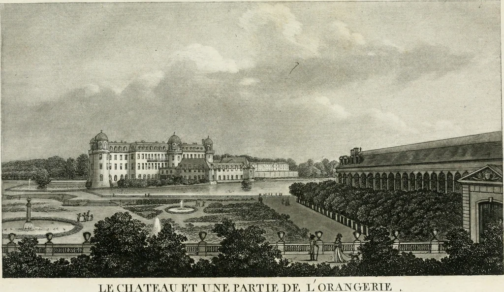 An illustration from Promenades, ou, Itinéraire des jardins de Chantilly : orné d'un plan et de vingt estampes qui en représentent les principales vues, 1791, leaf 14