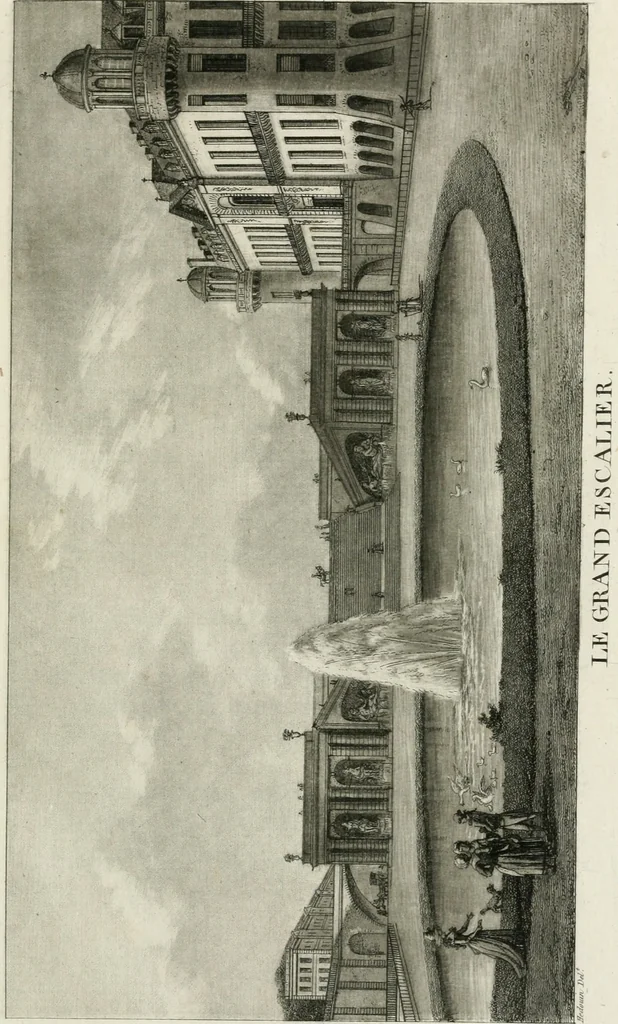 An illustration from Promenades, ou, Itinéraire des jardins de Chantilly : orné d'un plan et de vingt estampes qui en représentent les principales vues, 1791, leaf 40