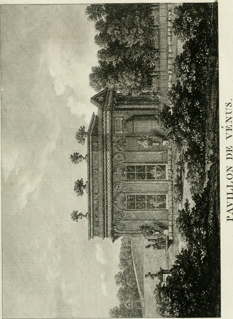 An illustration from Promenades, ou, Itinéraire des jardins de Chantilly : orné d'un plan et de vingt estampes qui en représentent les principales vues, 1791, leaf 46