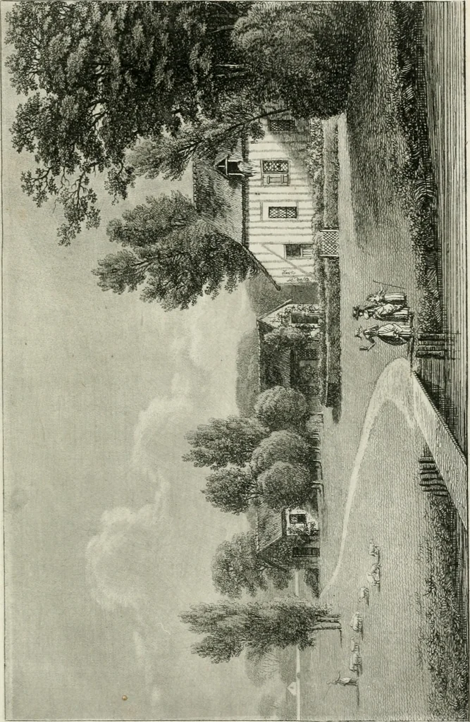 An illustration from Promenades, ou, Itinéraire des jardins de Chantilly : orné d'un plan et de vingt estampes qui en représentent les principales vues, 1791, leaf 66