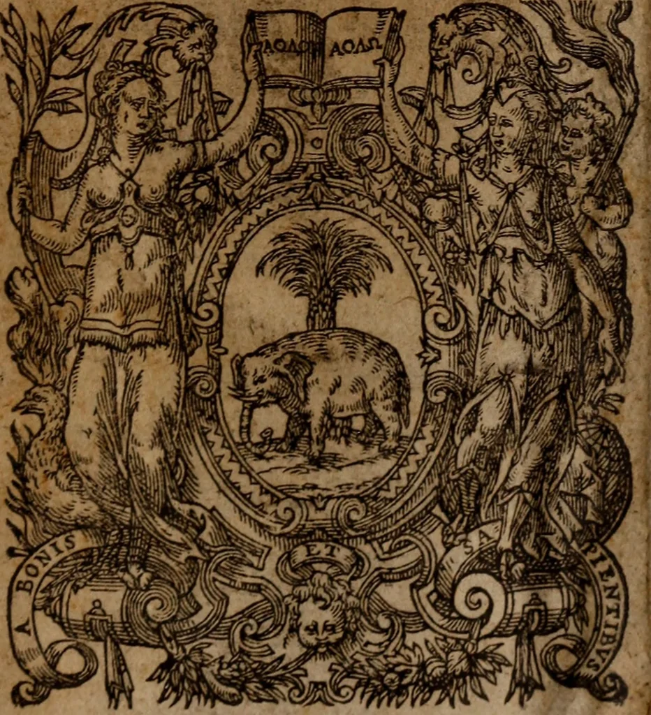 An illustration from Promptuarium morale super evangelia dominicalia totius anni : Ad Instructionem Concionatorum, Ad Reformationem Peccatorum, Ad Consolationem Piorum; Ex Sacris Scripturis, SS. Patribus, et optimis quibusque authoribus studiose collectum, 1592, leaf 2