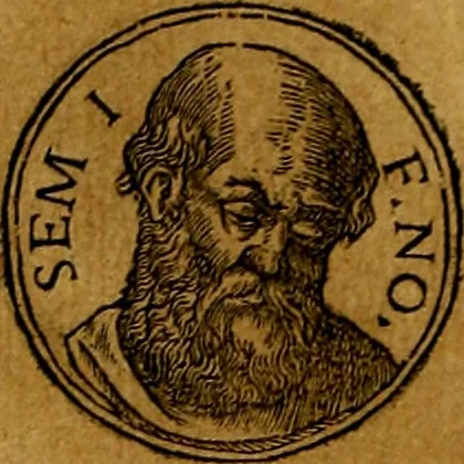 An illustration from Prontvario de le medaglie de piv illvstri, & fulgenti huomini & donne, dal pricipio del mondo insino al presente tempo.., 1553, leaf 17