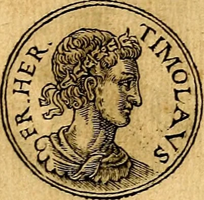 An illustration from Prontvario de le medaglie de piv illvstri, & fulgenti huomini & donne, dal pricipio del mondo insino al presente tempo.., 1553, leaf 256