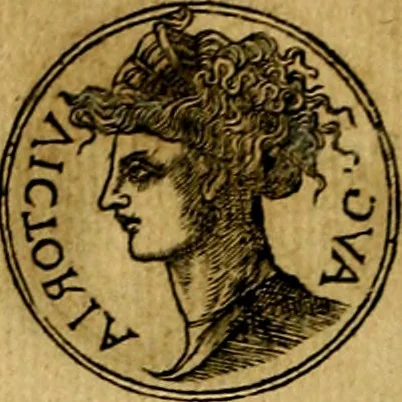 An illustration from Prontvario de le medaglie de piv illvstri, & fulgenti huomini & donne, dal pricipio del mondo insino al presente tempo.., 1553, leaf 257