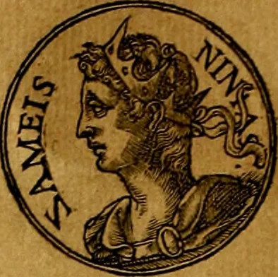 An illustration from Prontvario de le medaglie de piv illvstri, & fulgenti huomini & donne, dal pricipio del mondo insino al presente tempo.., 1553, leaf 29