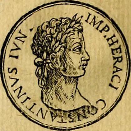 An illustration from Prontvario de le medaglie de piv illvstri, & fulgenti huomini & donne, dal pricipio del mondo insino al presente tempo.., 1553, leaf 295