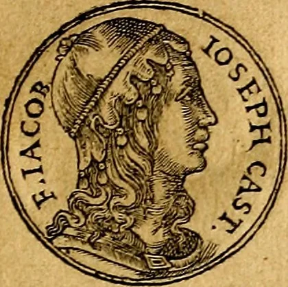 An illustration from Prontvario de le medaglie de piv illvstri, & fulgenti huomini & donne, dal pricipio del mondo insino al presente tempo.., 1553, leaf 34