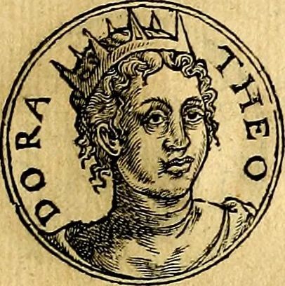 An illustration from Prontvario de le medaglie de piv illvstri, & fulgenti huomini & donne, dal pricipio del mondo insino al presente tempo.., 1553, leaf 340