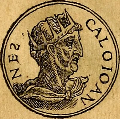 An illustration from Prontvario de le medaglie de piv illvstri, & fulgenti huomini & donne, dal pricipio del mondo insino al presente tempo.., 1553, leaf 346