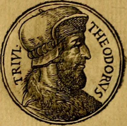 An illustration from Prontvario de le medaglie de piv illvstri, & fulgenti huomini & donne, dal pricipio del mondo insino al presente tempo.., 1553, leaf 401