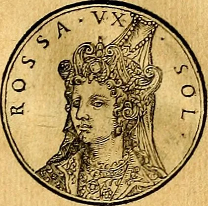 An illustration from Prontvario de le medaglie de piv illvstri, & fulgenti huomini & donne, dal pricipio del mondo insino al presente tempo.., 1553, leaf 420
