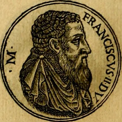 An illustration from Prontvario de le medaglie de piv illvstri, & fulgenti huomini & donne, dal pricipio del mondo insino al presente tempo.., 1553, leaf 423