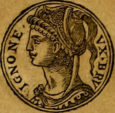 An illustration from Prontvario de le medaglie de piv illvstri, & fulgenti huomini & donne, dal pricipio del mondo insino al presente tempo.., 1553, leaf 69