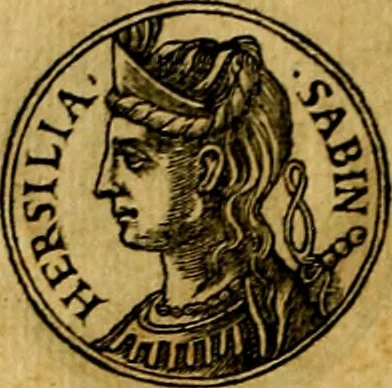 An illustration from Prontvario de le medaglie de piv illvstri, & fulgenti huomini & donne, dal pricipio del mondo insino al presente tempo.., 1553, leaf 93