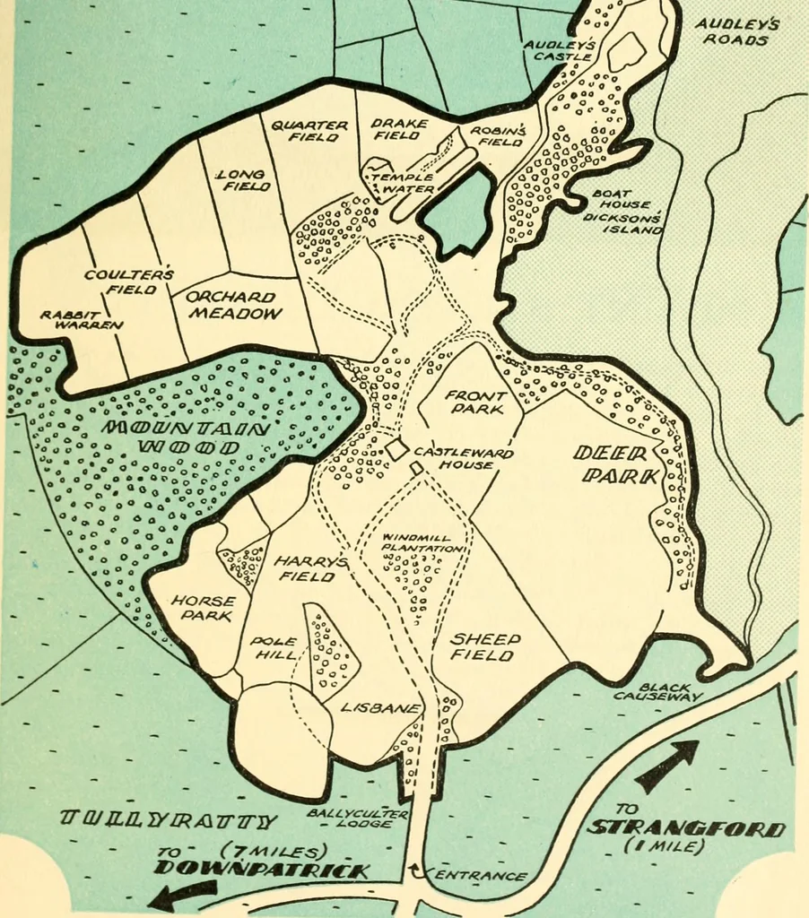An illustration from The properties of the National Trust for places of historic interest or natural beauty in Northern Ireland / National Trust in Northern Ireland ; introduction by the Earl of Antrim, 1900, leaf 8