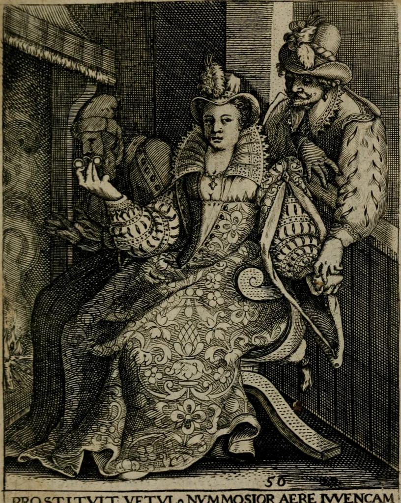 An illustration from Proscenivm vitæ hvmanæ, siue Emblematvm secvlarivm, ivcvndissima, & artificiosissima varietate vitæ hvmanæ & seculi huius deprauati mores, ac studia peruersissima adumbrantium: et Latinis versibvs, explicatorum, decades septem multis figuris adauctæ, & in vsum studiosæ inprimis iuuentutis ita adornatæ vt instar albi amicorvm sodalitatum symbolis, & insigniis conscribendis depingendisq; inseruire commode possint, 1627, leaf 112