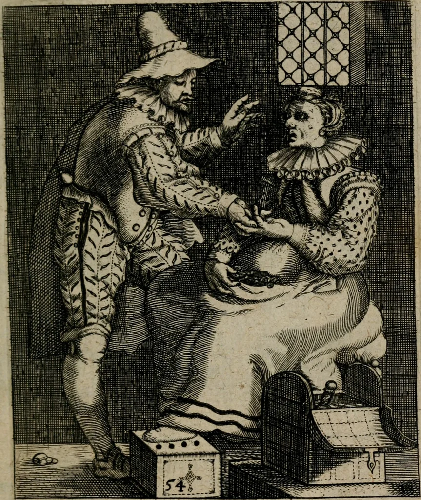 An illustration from Proscenivm vitæ hvmanæ, siue Emblematvm secvlarivm, ivcvndissima, & artificiosissima varietate vitæ hvmanæ & seculi huius deprauati mores, ac studia peruersissima adumbrantium: et Latinis versibvs, explicatorum, decades septem multis figuris adauctæ, & in vsum studiosæ inprimis iuuentutis ita adornatæ vt instar albi amicorvm sodalitatum symbolis, & insigniis conscribendis depingendisq; inseruire commode possint, 1627, leaf 120