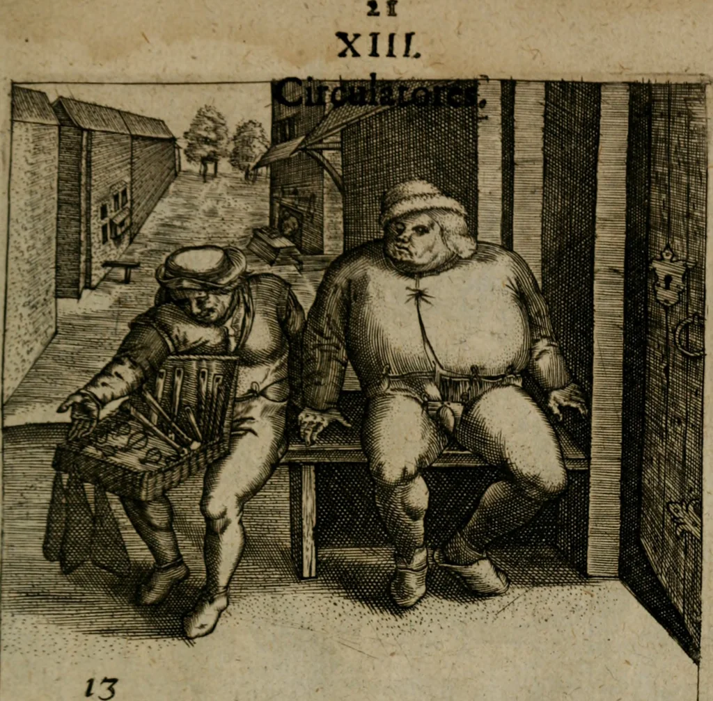 An illustration from Proscenivm vitæ hvmanæ, siue Emblematvm secvlarivm, ivcvndissima, & artificiosissima varietate vitæ hvmanæ & seculi huius deprauati mores, ac studia peruersissima adumbrantium: et Latinis versibvs, explicatorum, decades septem multis figuris adauctæ, & in vsum studiosæ inprimis iuuentutis ita adornatæ vt instar albi amicorvm sodalitatum symbolis, & insigniis conscribendis depingendisq; inseruire commode possint, 1627, leaf 46