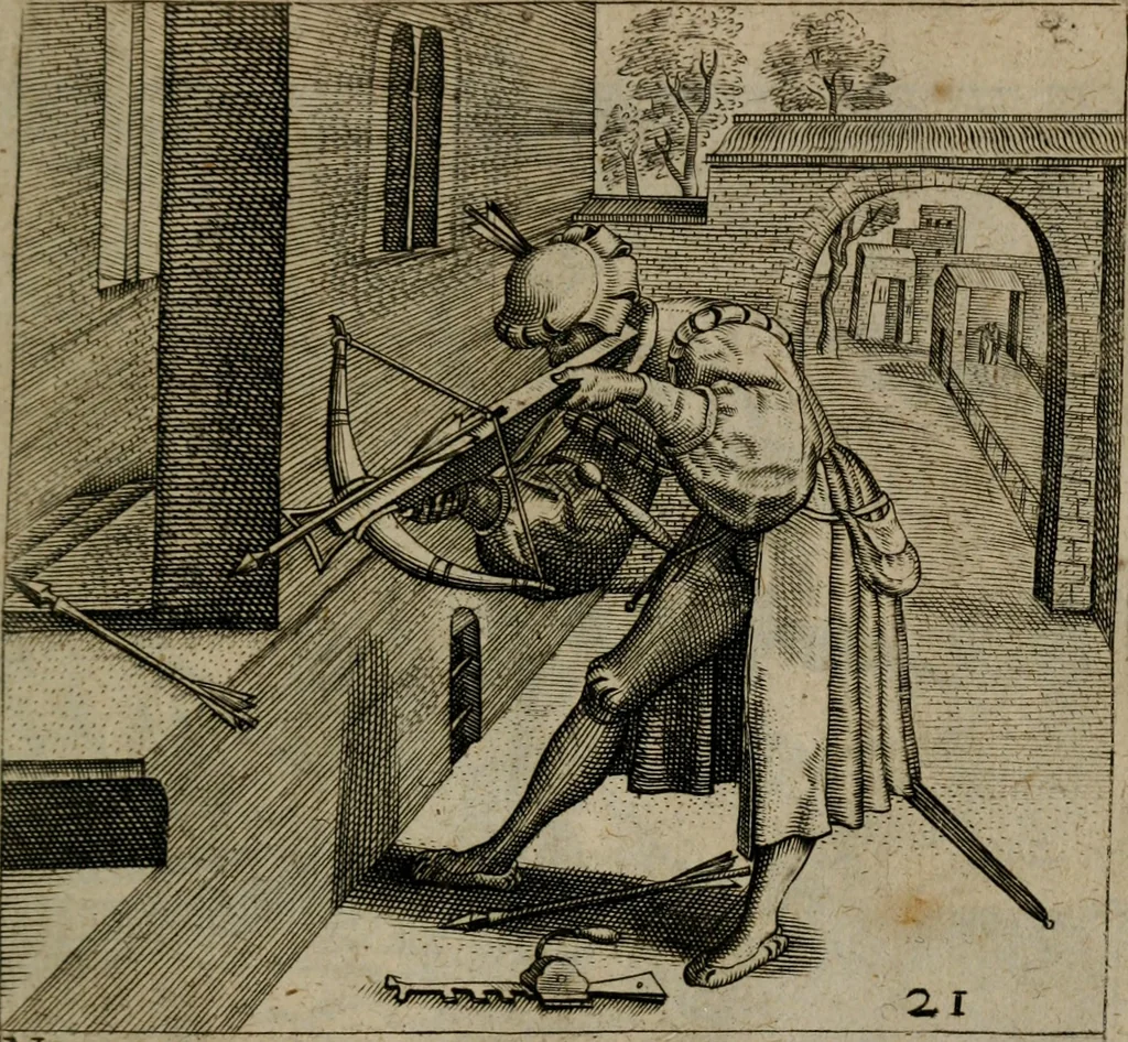 An illustration from Proscenivm vitæ hvmanæ, siue Emblematvm secvlarivm, ivcvndissima, & artificiosissima varietate vitæ hvmanæ & seculi huius deprauati mores, ac studia peruersissima adumbrantium: et Latinis versibvs, explicatorum, decades septem multis figuris adauctæ, & in vsum studiosæ inprimis iuuentutis ita adornatæ vt instar albi amicorvm sodalitatum symbolis, & insigniis conscribendis depingendisq; inseruire commode possint, 1627, leaf 60