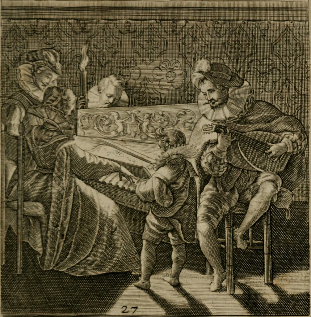 An illustration from Proscenivm vitæ hvmanæ, siue Emblematvm secvlarivm, ivcvndissima, & artificiosissima varietate vitæ hvmanæ & seculi huius deprauati mores, ac studia peruersissima adumbrantium: et Latinis versibvs, explicatorum, decades septem multis figuris adauctæ, & in vsum studiosæ inprimis iuuentutis ita adornatæ vt instar albi amicorvm sodalitatum symbolis, & insigniis conscribendis depingendisq; inseruire commode possint, 1627, leaf 70