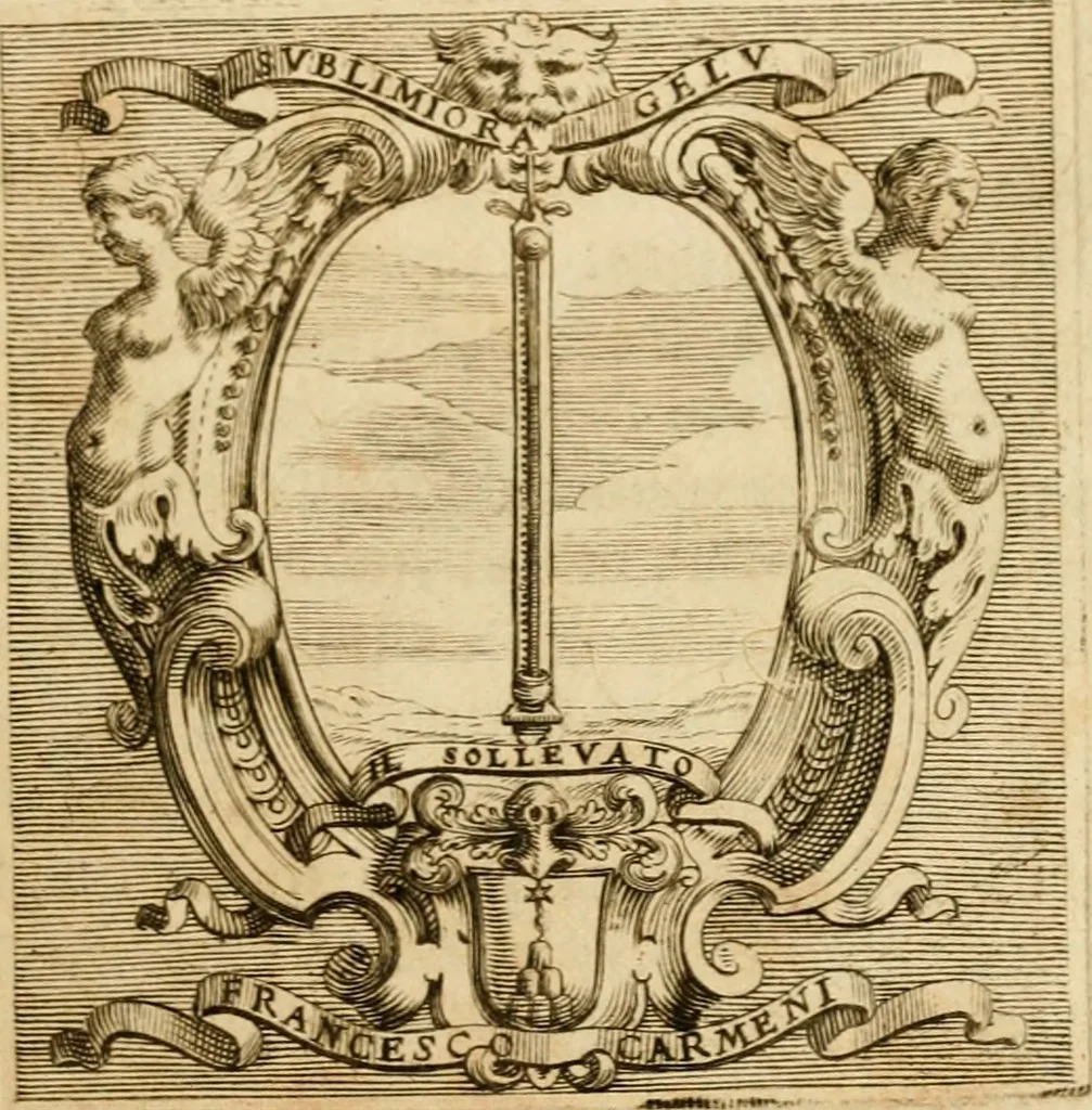 An illustration from Prose de' signori accademici Gelati di Bologna ... : colle loro imprese anteposte a' discorsi, 1671, leaf 126