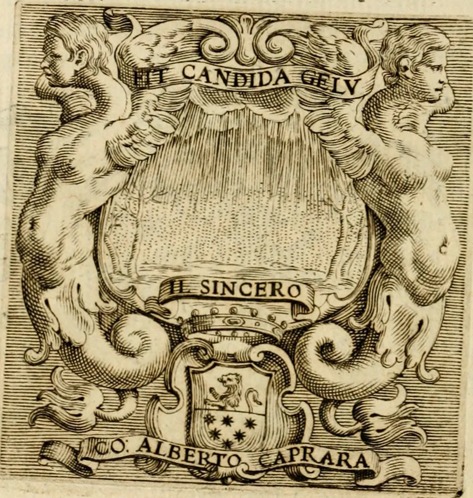 An illustration from Prose de' signori accademici Gelati di Bologna ... : colle loro imprese anteposte a' discorsi, 1671, leaf 137